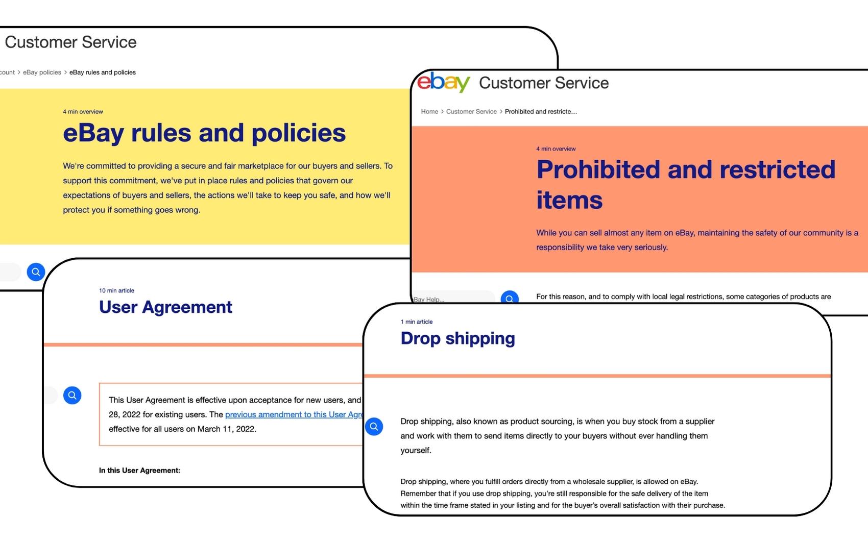 eBay rules and policies